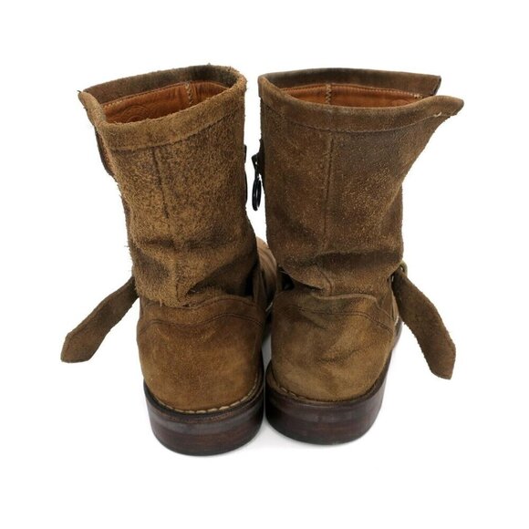 Fiorentini + Baker Eli Brown Suede Zip Buckle Short Biker Booties Women's 39/9M - Picture 3 of 5